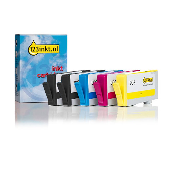 Varumärket 123ink ersätter HP 903 BK/C/M/Y bläckpatron 5-pack 160740 - 1