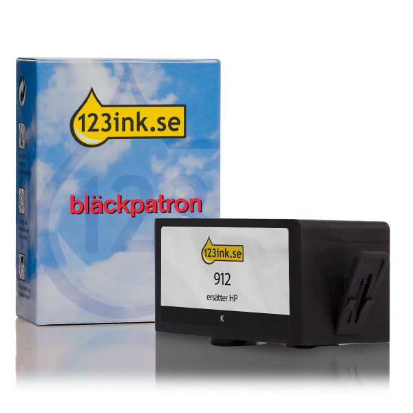 Varumärket 123ink ersätter HP 912 (3YL80AE) svart bläckpatron 3YL80AEC 055415 - 1