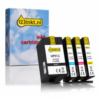 Varumärket 123ink ersätter HP 912 (6ZC74AE) BK/C/M/Y bläckpatron 4-pack 132295