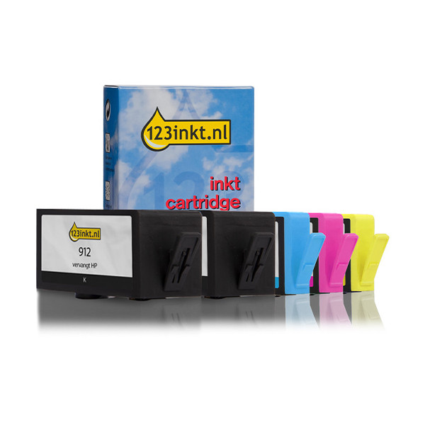 Varumärket 123ink ersätter HP 912 BK/C/M/Y bläckpatron 5-pack 160742 - 1