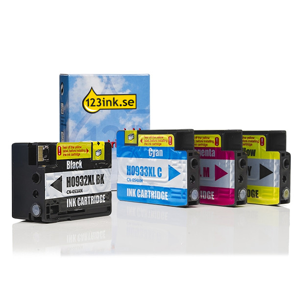 Varumärket 123ink ersätter HP 932XL | HP 933XL (C2P42AE) BK/C/M/Y bläckpatron 4-pack 160182 - 1
