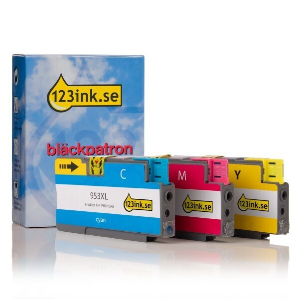Varumärket 123ink ersätter HP 953 (2X1H5AE) C/M/Y bläckpatron 3-pack 010099 - 1