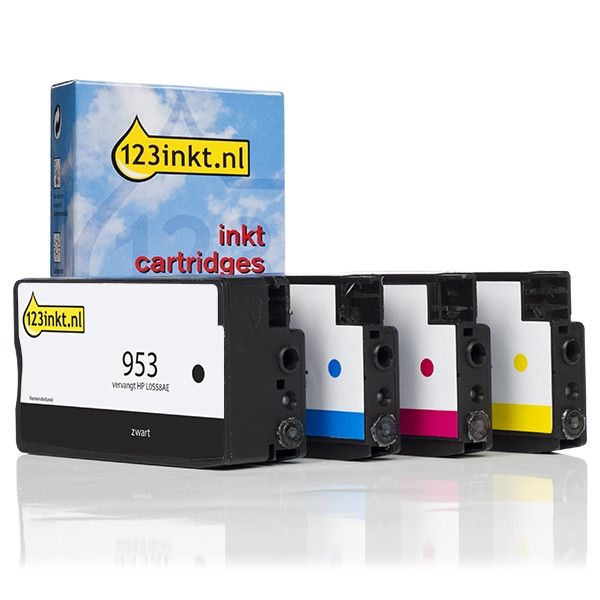 Varumärket 123ink ersätter HP 953 BK/C/M/Y bläckpatron 4-pack 160150 - 1