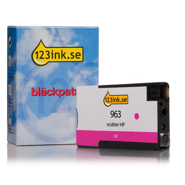 Varumärket 123ink ersätter HP 963 (3JA24AE) magenta bläckpatron 3JA24AEC 055379 - 1