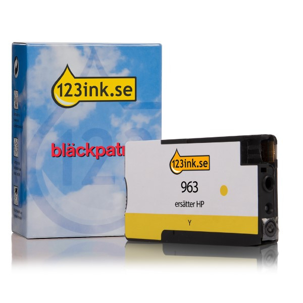 Varumärket 123ink ersätter HP 963 (3JA25AE) gul bläckpatron 3JA25AEC 055381 - 1