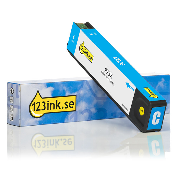 Varumärket 123ink ersätter HP 973X (F6T81AE) cyan bläckpatron hög kapacitet F6T81AEC 054917 - 1