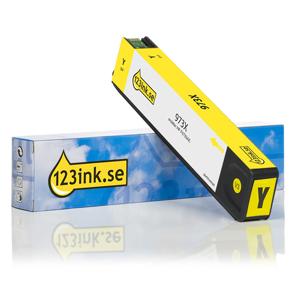Varumärket 123ink ersätter HP 973X (F6T83AE) gul bläckpatron hög kapacitet F6T83AEC 054921 - 1