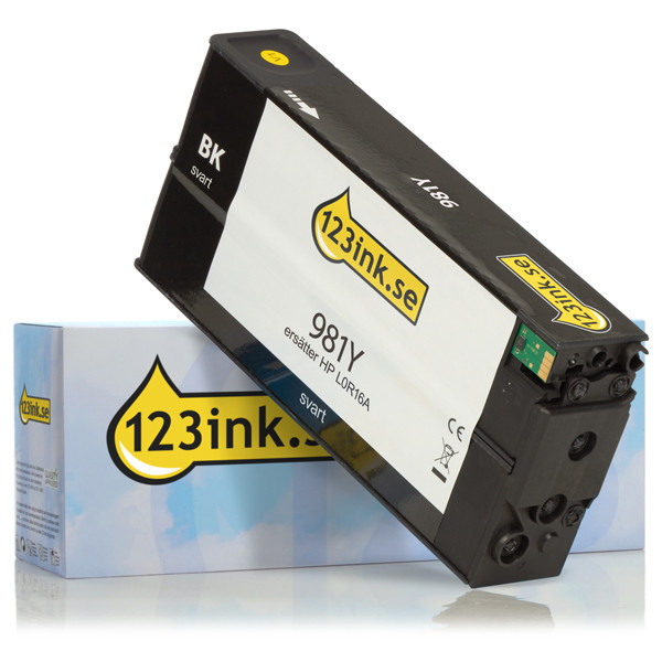 Varumärket 123ink ersätter HP 981Y (L0R16A) svart bläckpatron extra hög kapacitet L0R16AC 044559 - 1