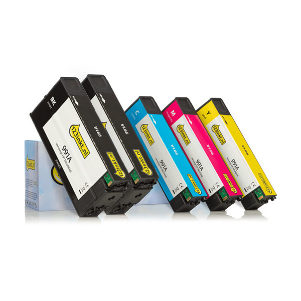 Varumärket 123ink ersätter HP 991A BK/C/M/Y bläckpatron 5-pack 160761 - 1
