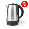 Vattenkokare 1,7L | Nedis | rostfritt stål aluminium-svart⭐