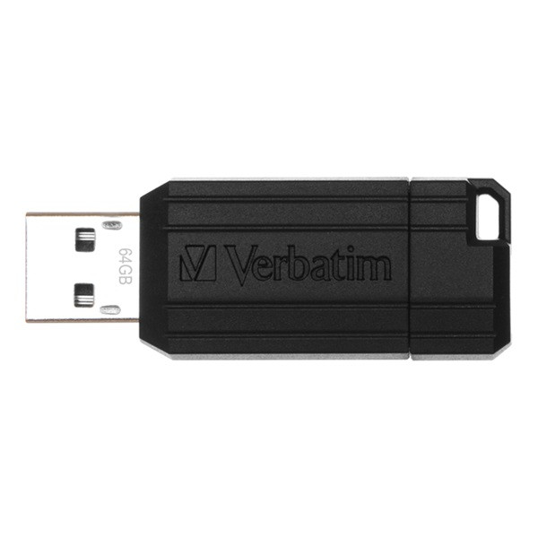 [] USB-minne 2.0 64GB | Verbatim PinStripe 500267 - 2