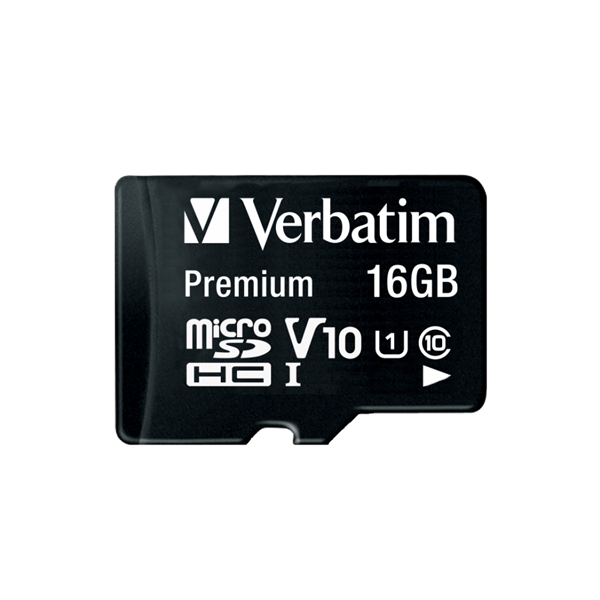 | Micro SDHC minneskort + adapter 16GB | klass 10 | Verbatim 500169 - 2