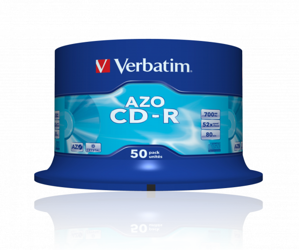 Verbatim Crystal CD-R | 52X | 700MB | Spindle | 50-pack 43343 500176 - 1