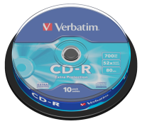 Verbatim Extra Protection CD-R | 52x | 700MB | Spindle | 10-pack 43437 500177