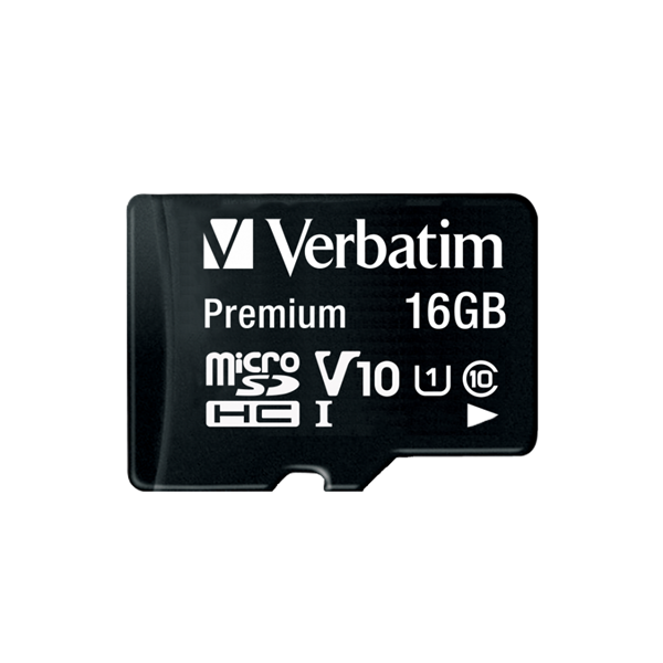 Verbatim Micro SDHC minneskort + adapter 16GB | klass 10 | Verbatim 44082 500169 - 2