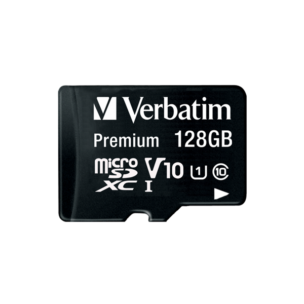 Verbatim Micro SDXC minneskort + adapter 128GB | klass 10 | Verbatim $$ 44085 500172 - 3