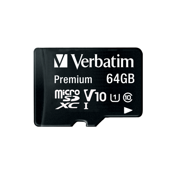 Verbatim Micro SDXC minneskort + adapter 64GB | klass 10 | Verbatim 44084 500171 - 3