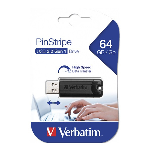 Verbatim USB-minne 3.0 | 64GB | Verbatim PinStripe 49318 500164 - 3