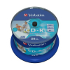 Verbatim Wide Print CD-R | 52X | 700MB | Spindle | 50-pack 43438 500173 - 2