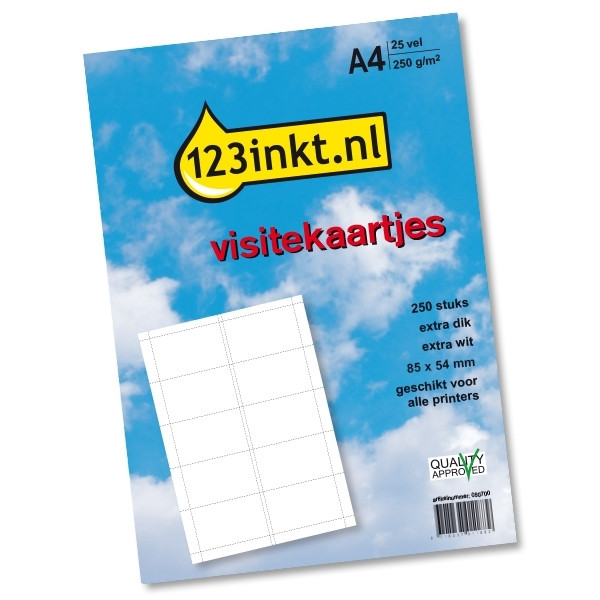 Visitkort | 85 x 54mm | vit | 123ink | 250st  060700 - 1