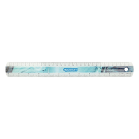 Linjal 30cm plast | Westcott Trendsetter | blå 221084