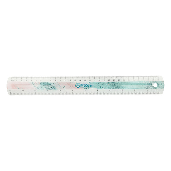 Linjal 30cm plast | Westcott Trendsetter | rosa 221083 - 1