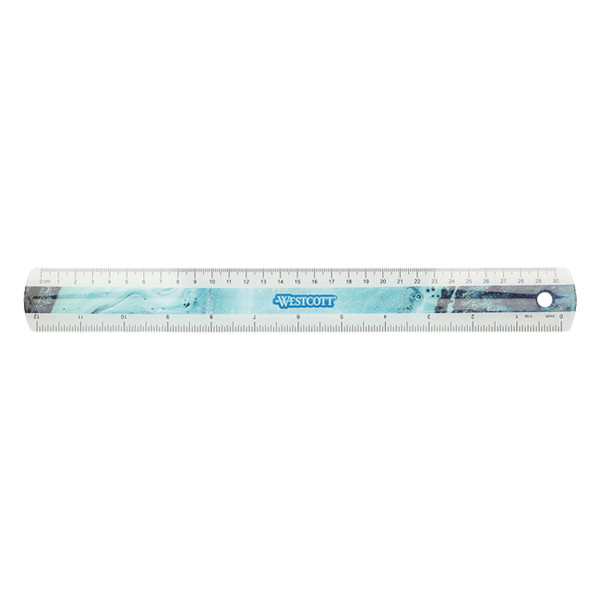 Westcott Plastlinjal 30cm | Westcott Trendsetter | blå AC-E13300-BL 221084 - 1