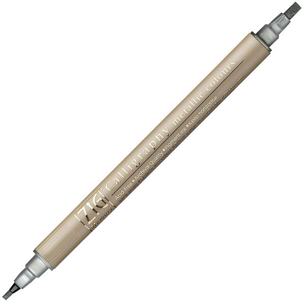 White label Kalligrafipenna 2.0/3.5mm | ZIG Metallic MS-8400 | silver MS-8400/102 238742 - 1