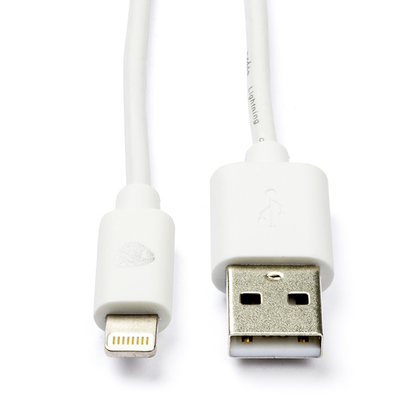 White label Lightning till USB-A laddningskabel | Nedis | 1m | vit CCGB39300WT10 CCGL39300WT10 CCGP39300WT10 N010901138 - 1