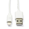 Lightning till USB-A laddningskabel | Nedis | 2m | vit