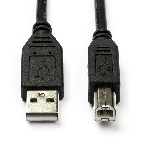 White label USB-A till USB-B kabel | USB 2.0 | 1m | svart CCGL60100BK10 N010204000 - 1