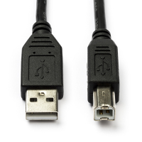 White label USB-A till USB-B kabel | USB 2.0 | 1m | svart CCGL60100BK10 N010204000