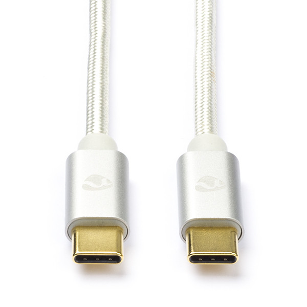 White label USB-C till USB-C 2.0 kabel | Nedis | 1m | vit CCTB60800AL10 M010214192 - 1