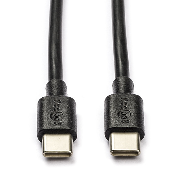 USB-C till USB-C kabel 1m | 60W | Goobay | svart K010214074 - 1