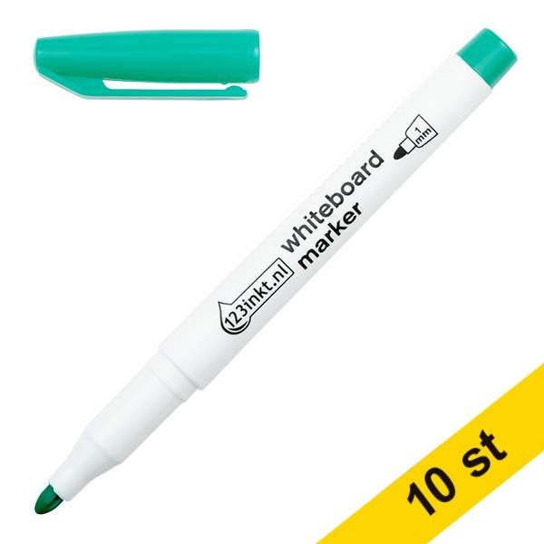 Whiteboardpenna 1.0mm | 123ink | grön | 10st  300894 - 1
