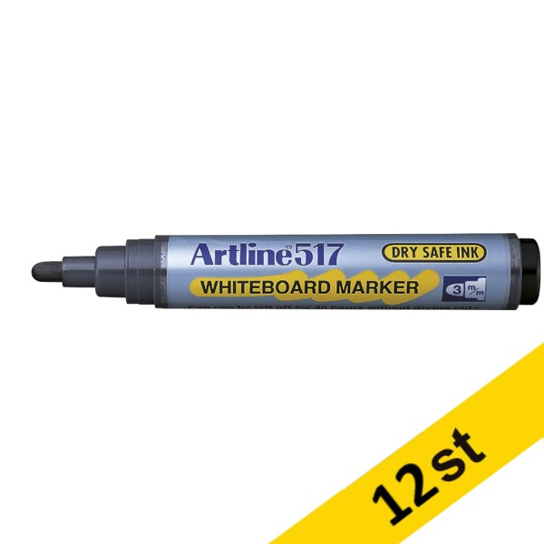 Whiteboardpenna 3mm | Artline 517 | svart | 12st  360602 - 1
