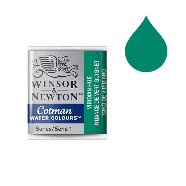 Winsor & Newton Cotman Akvarelfärg 696 Viridian Hue (halvkopp) 301696 410504 - 1