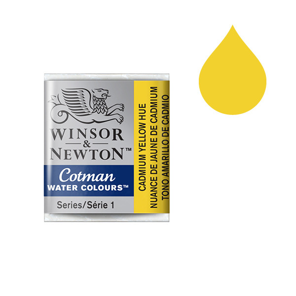 Winsor & Newton Cotman Akvarellfärg 109 Cadmium Yellow Hue (halvkopp) 301109 410473 - 1