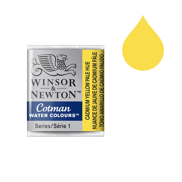 Winsor & Newton Cotman Akvarellfärg 119 Cadmium Yellow Pale Hue (halvkopp) 301119 410474 - 1