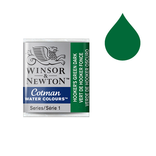 Winsor & Newton Cotman Akvarellfärg 312 Hookers Green Dark (halvkopp) 301312 410481 - 1