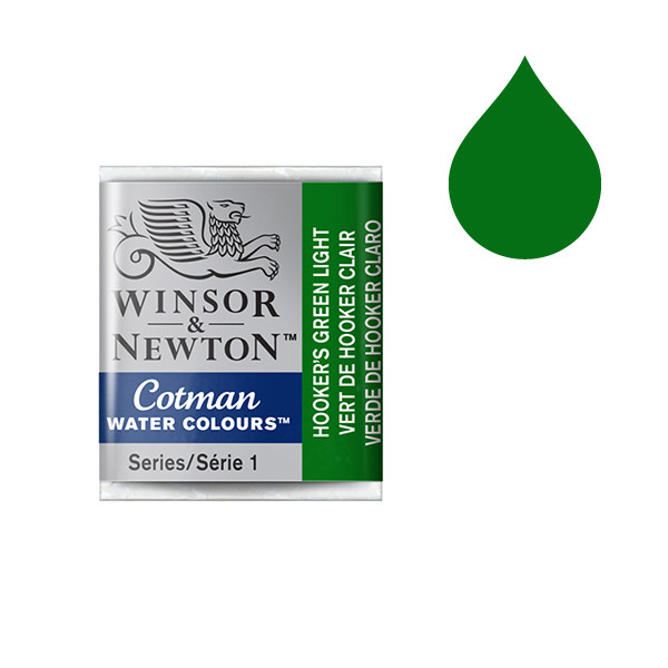 Winsor & Newton Cotman Akvarellfärg 314 Hookers Green Light (halvkopp) 301314 410482 - 1