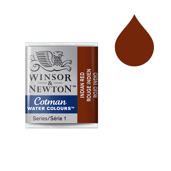 Winsor & Newton Cotman Akvarellfärg 317 Indian Red (halvkopp) 301317 410483 - 1