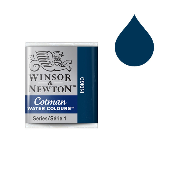 Winsor & Newton Cotman Akvarellfärg 322 Indigo (halvkopp) 301322 410484 - 1