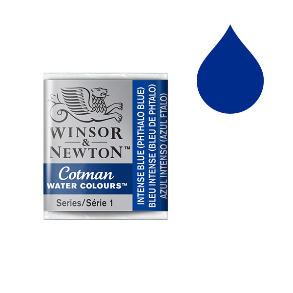 Winsor & Newton Cotman Akvarellfärg 327 Intense Blue (halvkopp) 301327 410485 - 1
