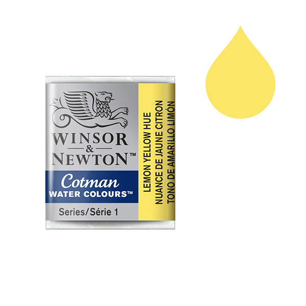 Winsor & Newton Cotman Akvarellfärg 346 Lemon Yellow Hue (halvkopp) 301346 410489 - 1