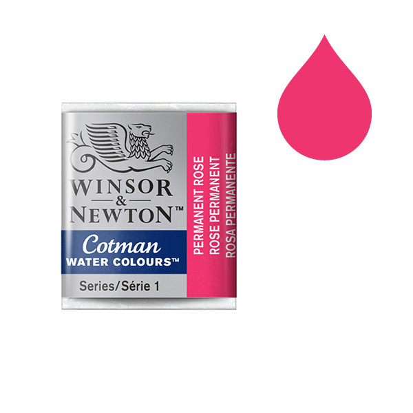 Winsor & Newton Cotman Akvarellfärg 502 Permanent Rose (halvkopp) 301502 410493 - 1