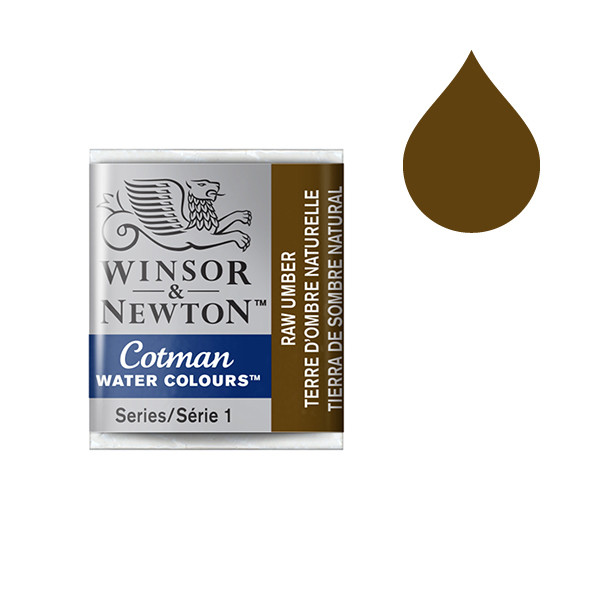Winsor & Newton Cotman Akvarellfärg 554 Raw Umber (halvkopp) 301554 410497 - 1