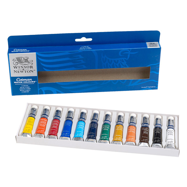 Winsor & Newton Cotman Akvarelltuber 8 ml | 12st 390636 410508 - 1