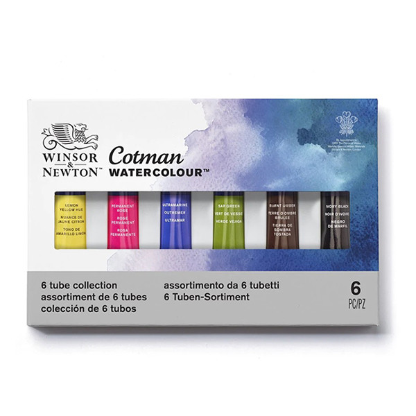 Winsor & Newton Cotman Akvarelltuber 8ml | 6st 390635 410509 - 1