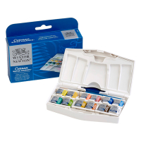 Winsor & Newton Cotman Pocket Plus Akvarellfärgset (12st halvkopp) 390373 410512